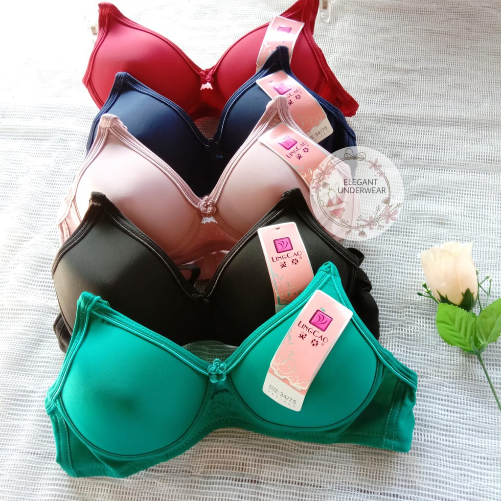BH TANPA KAWAT | BRA WANITA BUSA STANDAR | BRA LING CAO A5 | KAIT 2 | BAHAN LICIN