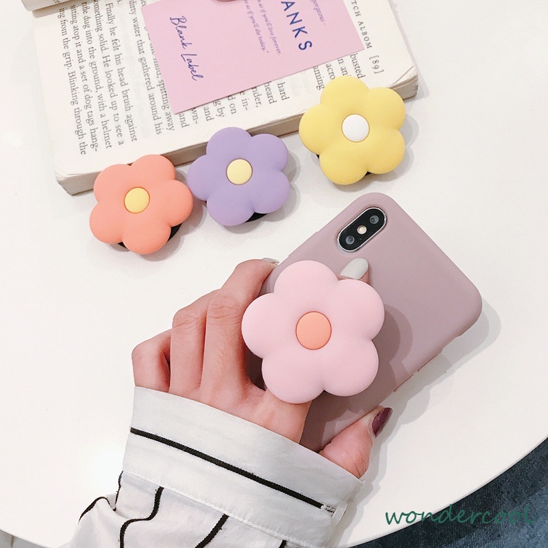 Popsocket Hp Teleskopis Anti Jatuh Motif Bunga Gaya Korea-Won