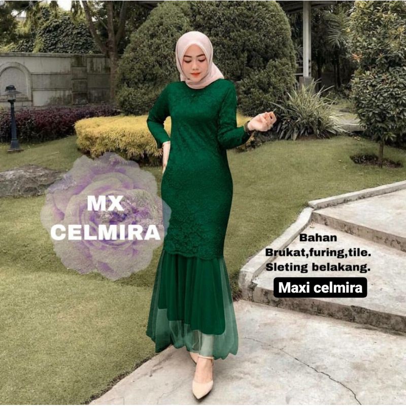 MAXI CELMIRA DUYUNG BRUKAT REALPICT/DRESS MUSLIM DUYUNG/GAMIS DUYUNG /MX DUYUNG BRUKAT/GAUN DUYUNG-IJOBOTOL