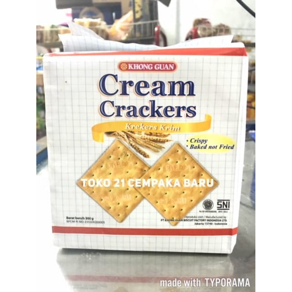 

Khong Guan CREAM CRACKERS 350 gram | Krakers Krekers Krim Crispy Panggang 350g