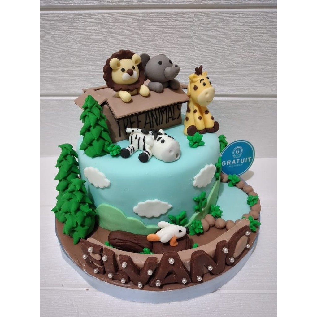 

kue ulang tahun tema animal 20cm