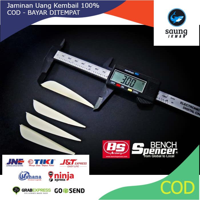 Promo Murah Vanes Anak Panah 3 Inch Putih - Vanes Arrow
