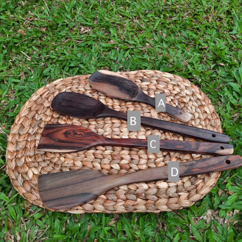Sutil Kayu / Centong Kayu / Sodet Kayu / Spatula Mahoni Sonokeling S01