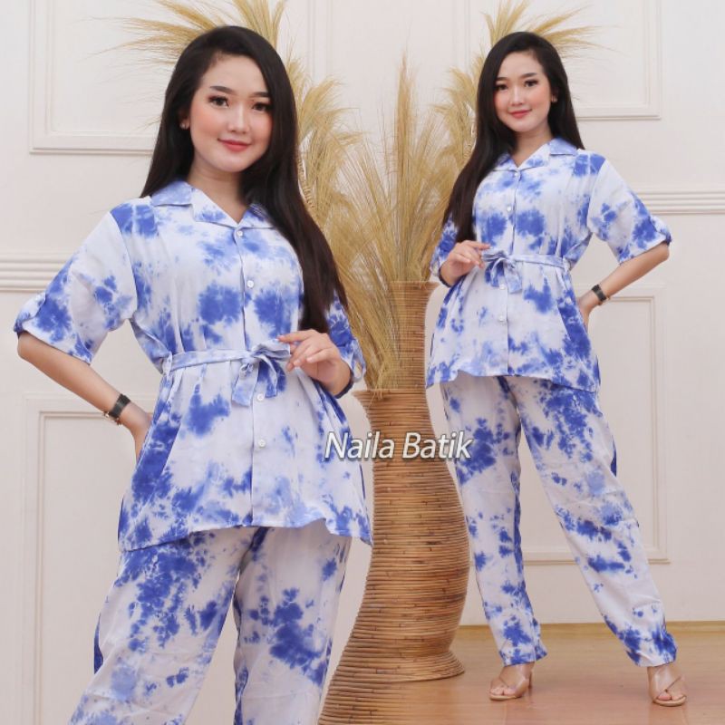 BASIC SETELAN TIEDYE SET DAILYSET ONESET TIE DYE SETELAN ONE SET WANITA OUTFIT SELEBGRAM HITS