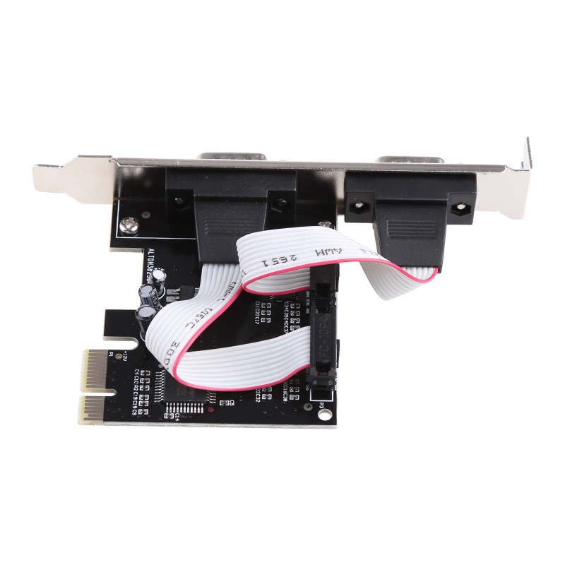 Btsg PCI-E Untuk Express Ke Dual Serial DB9 RS232 RS-232 Kartu Adaptor 2-Port Controller