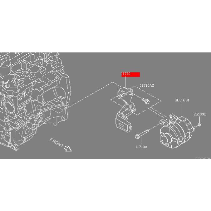 Grand Livina Juke Evalia Bracket Alternator Dinamo Ampere Ori Nissan