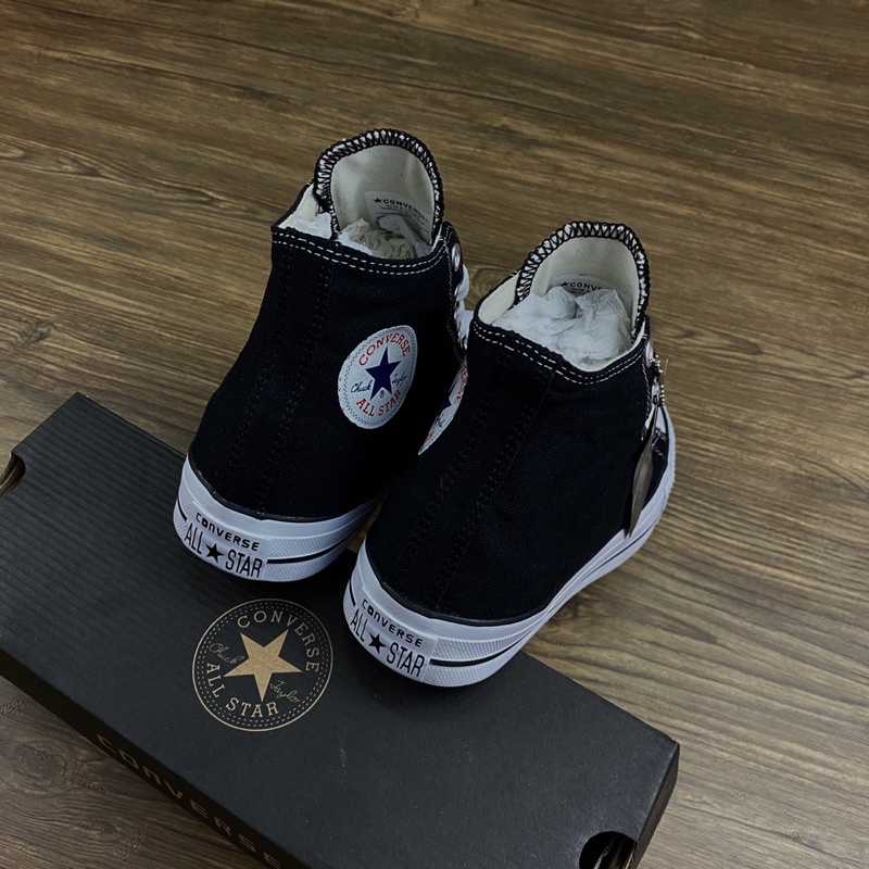 ( PROMO BAYAR DI TEMPAT ) Sepatu Converse Classic Black White Pria Wanita High