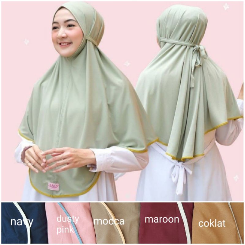 hijab instan bergo list ori arey hijab