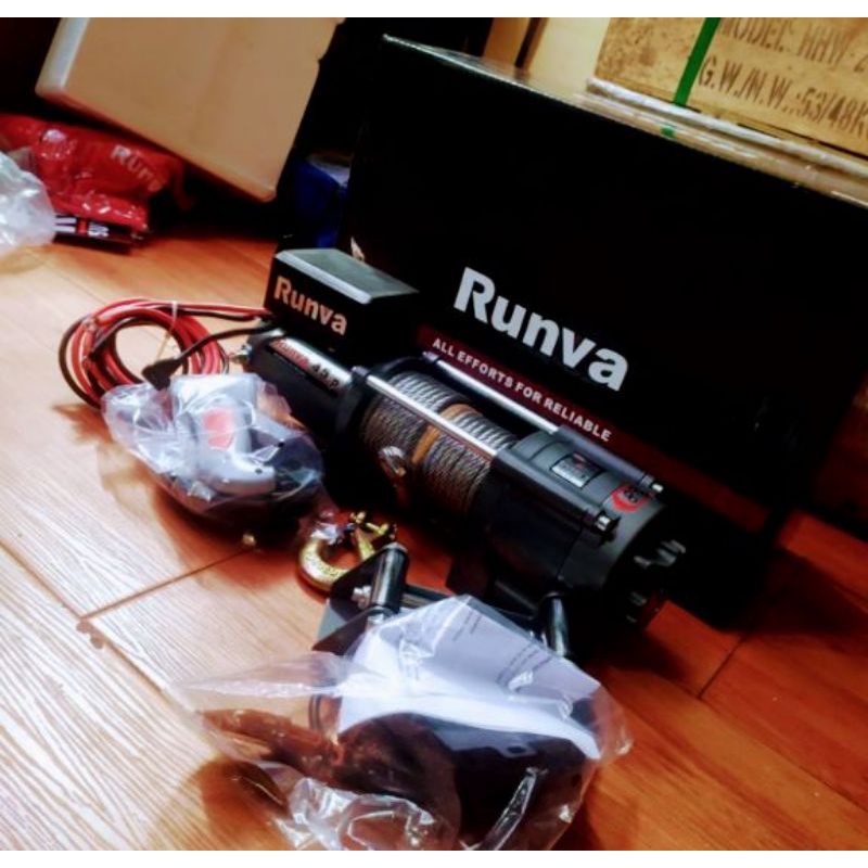 winch electric 2 ton DC 12 Volt katrol mobil 4500 LB