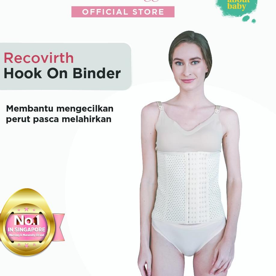 

ㅀ Korset Stagen Pengecil Perut Pasca Melahirkan / Pret a Pregger Recovirth Hook-On Binder (BLACK) READY 3180 ☽