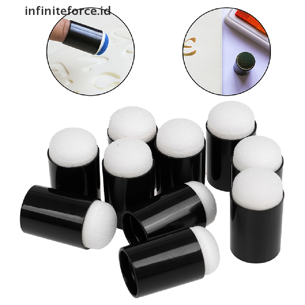 Infiniteforce.id 10Pcs / Set Spons Jari Daubers Untuk Stempel Tinta Reborn