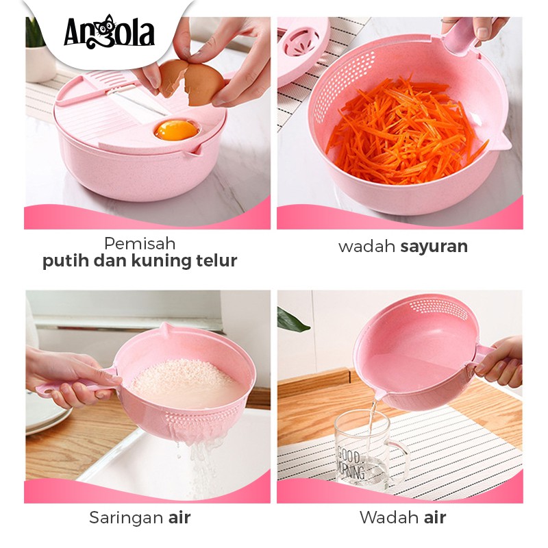 Alat Potong Kentang Sayur E01 Multifungsi Pengiris Parutan Chopper Kitchen Serbaguna 12 In 1