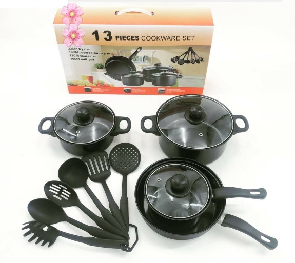 Panci Stainless 10 Pcs Set + Tutup Kaca Ndo  Tri J