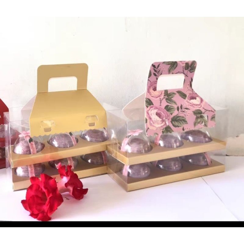 

2set box mika(2xisi 6)box kue/kotak kue/box mika/box dome/box mika bulat/box lebaran/box mooncake.
