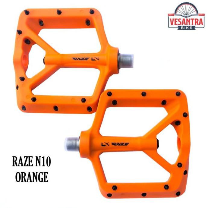 Raze N10 Nylon Fiber Pedal Sepeda Bearing Orange