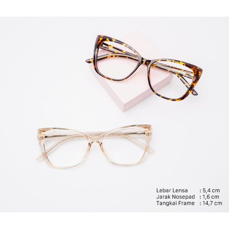 Frame Kacamata Wanita Cat Eye 2001 FREE LENSA BLUERAY | PHOTOCHROMIC | MINUS free BOX LAP