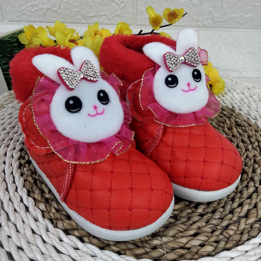 mandirishoesstore-SEPATU PESTA LUCU BONEKA CHANNEL ANAK USIA 1 2 3 TAHUN FAY26