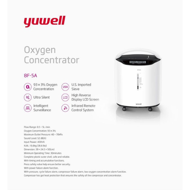 Oxygen Concentrator type 8F-5A Yuwell