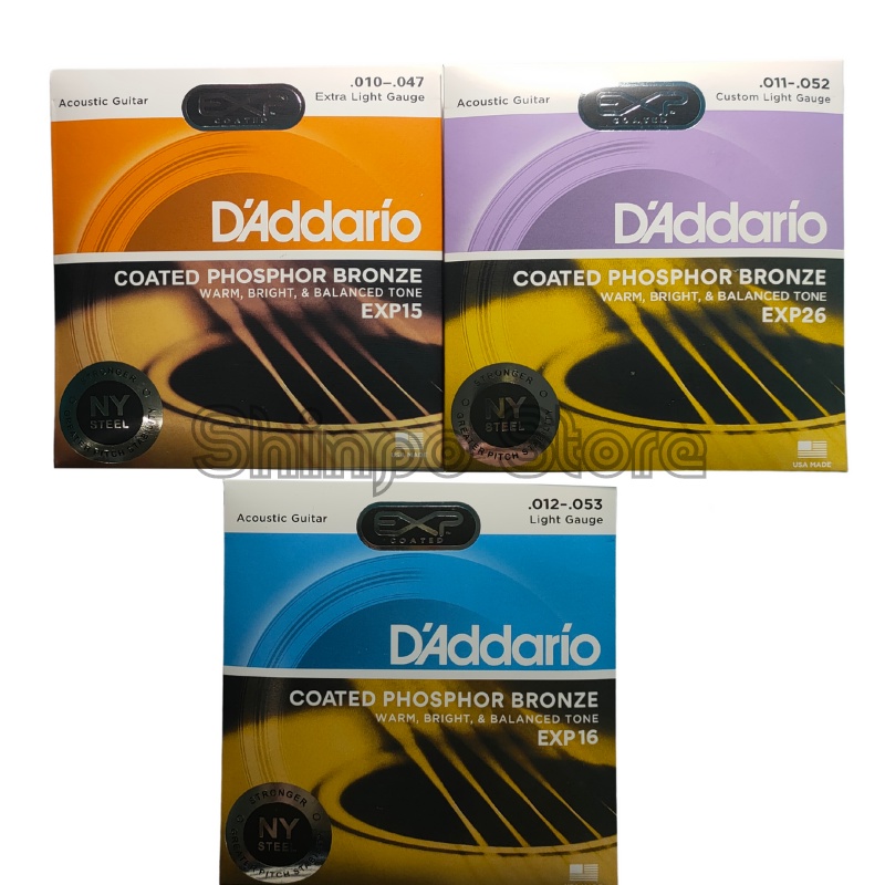 Senar Gitar Akustik D'addario String EXP15 EXP26 EXP16