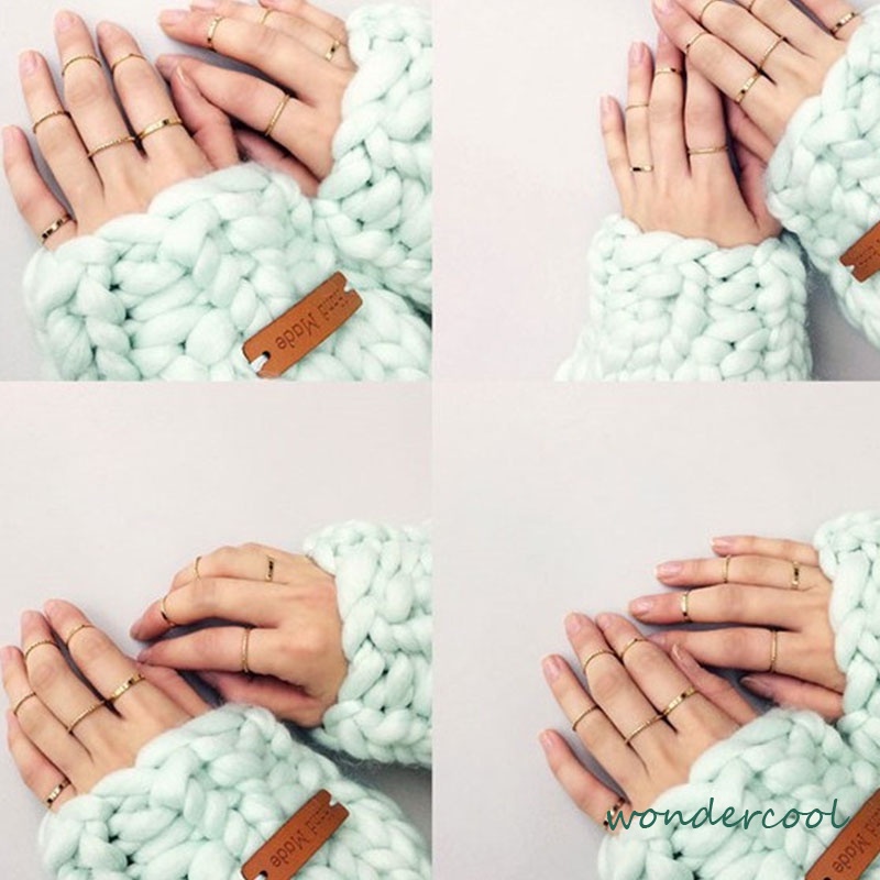 10pcs / Set Cincin Minimalis Gaya Korea Untuk Wanita-Won