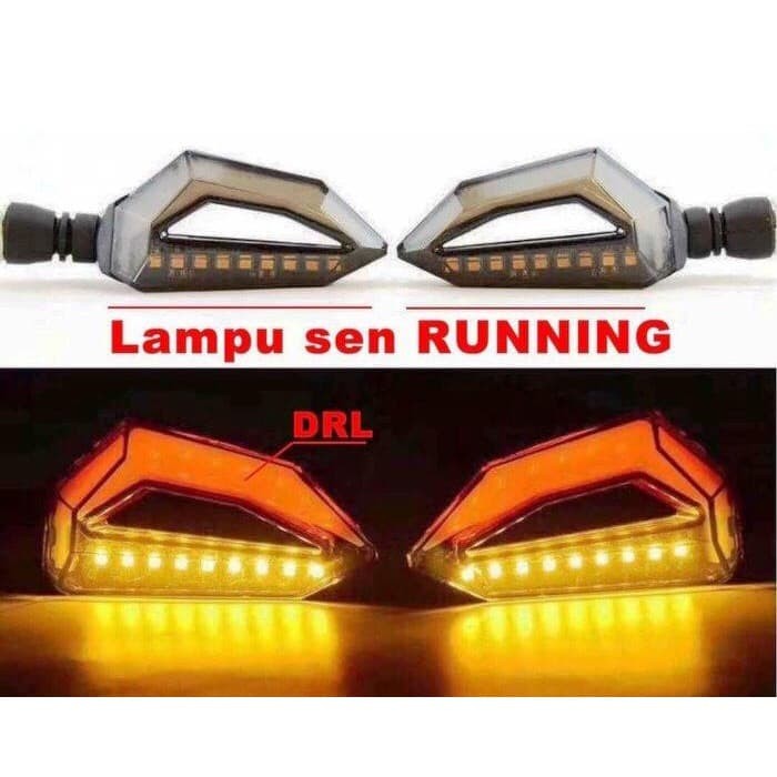 GARANSI Lampu Sen DRL Sequential Sign Sein LED Motor Flowing Berjalan