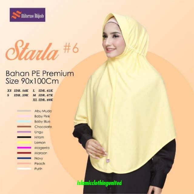 Nibras Hijab Starla Pad 6 XXL Yang Nyaman Dipakai II TERMURAH II - DZ
