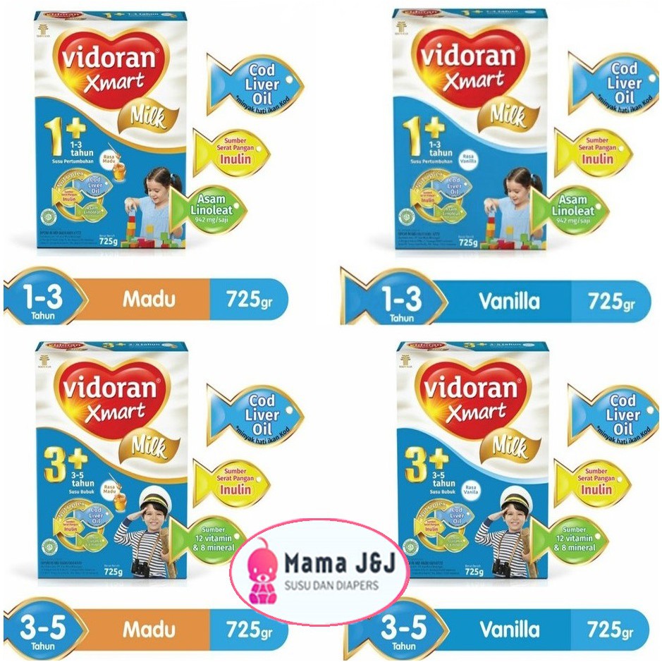 

VIDORANT XMART 1+ dan 3+ 725 gram Madu / Vanilla