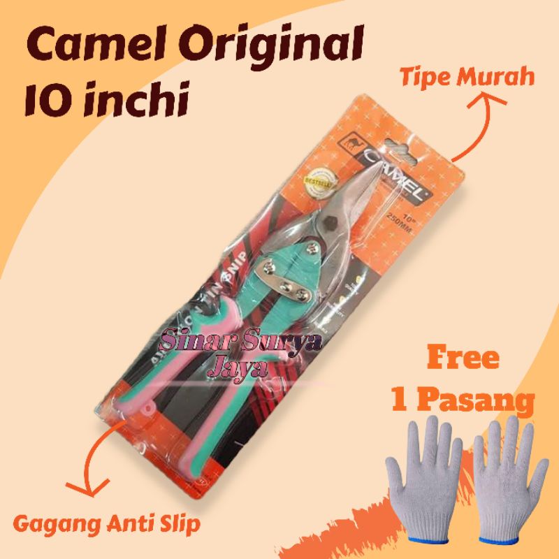 

CAMEL Gunting Hollow Baja Ringan Camel 10 " Inch - Tang Holo Gagang Karet - BAYAR DI TEMPAT - MATERIAL