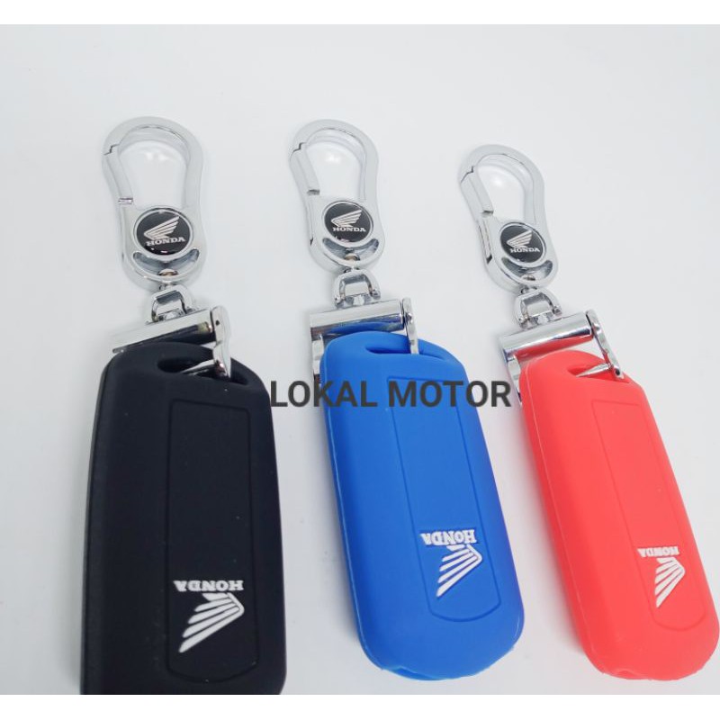 Gantungan kunci dan Cover silicone remote keyless Honda SCOOPY 2021 VARIO 150 PREMIUM