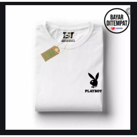 KAOS BAJU COMBED 30S DISTRO PLAYBOY POLOS CUSTOM INDONESIA PRIA WANITA KUALITAS TINGGI 