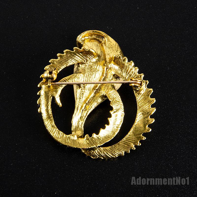 (Adornmentno1) Bros Pin Bentuk Ular Bahan Metal Gaya Retro Untuk Pria