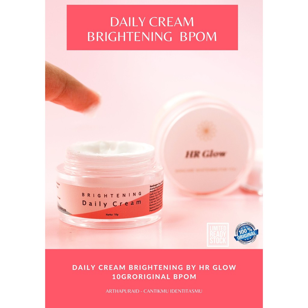 CREAM HALAL BPOM DAILY CREAM BRIGHTENING HR GLOW 10gr