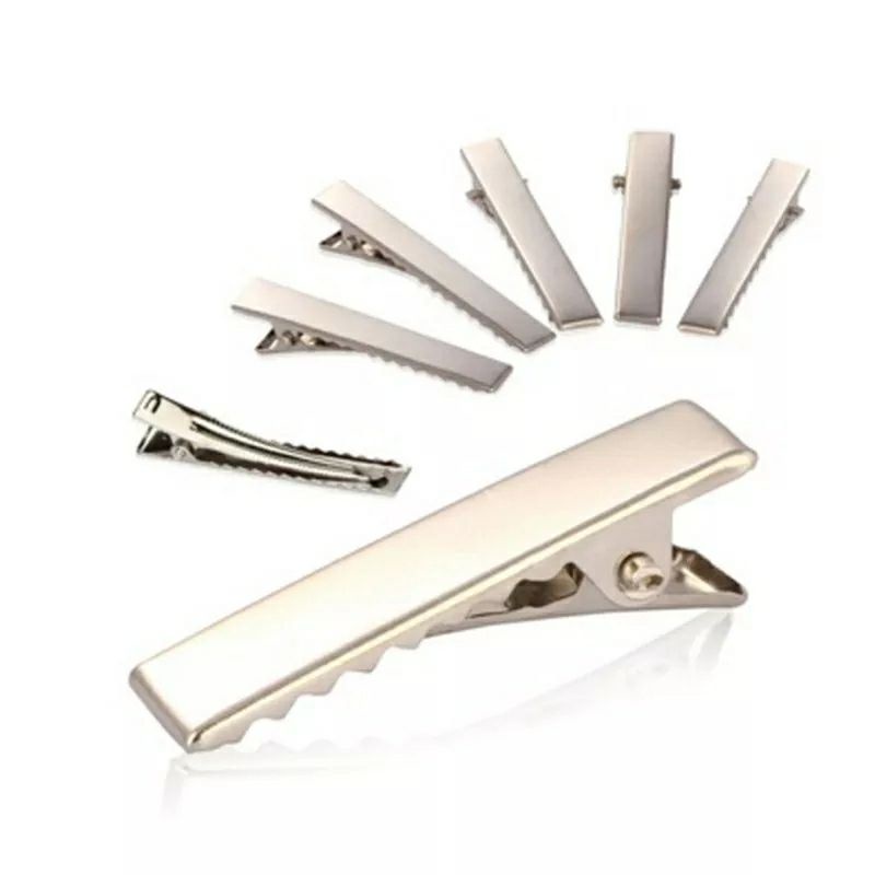 (6 pcs) Penjepit Rambut Buaya Polos Jepit Rambut Bahan Craft Aksesoris