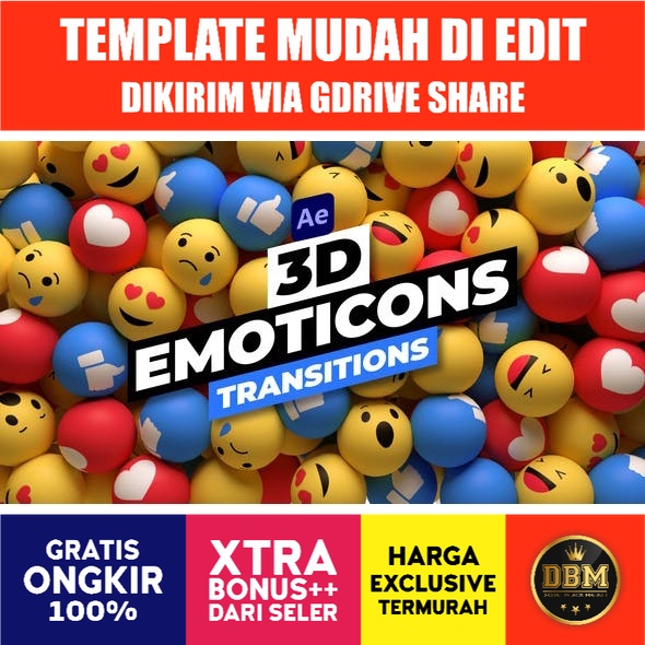 Premium Builder - 3D Emoticons Transitions - After Effects Project Files