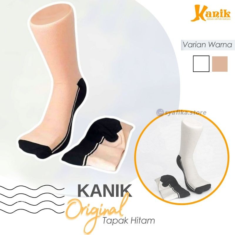 KANIK ORIGINAL TANPA JEMPOL TELAPAK HITAM - KAOS KAKI KANIK ORIGINAL