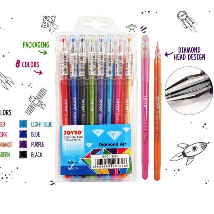 

Harga Murah Pulpen Joyko Gel 8 Warna/Color Gel Pen Diamond Art GPC-309S*