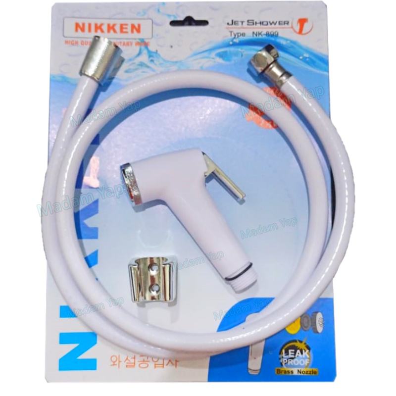 JET SHOWER TOILET PUTIH NIKKEN CHROME / SELANG BIDET WC CEBOK