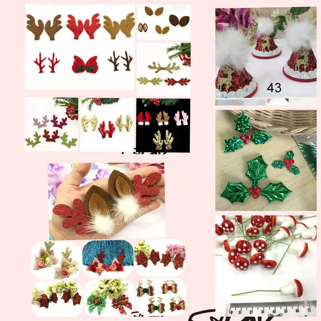 APLIKASI NATAL |  TANDUK RUSA | TANDUK GLITER | TANDUK BULU | APLIKASI TELINGA