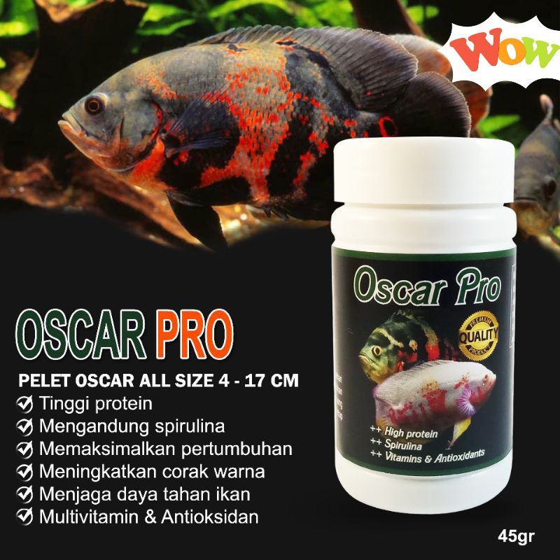 Pelet Pakan Ikan Oscar Tiger Batik Albino premium pro