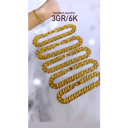 Gelang Sisik Naga Ukir 6K ll 16,17 CM