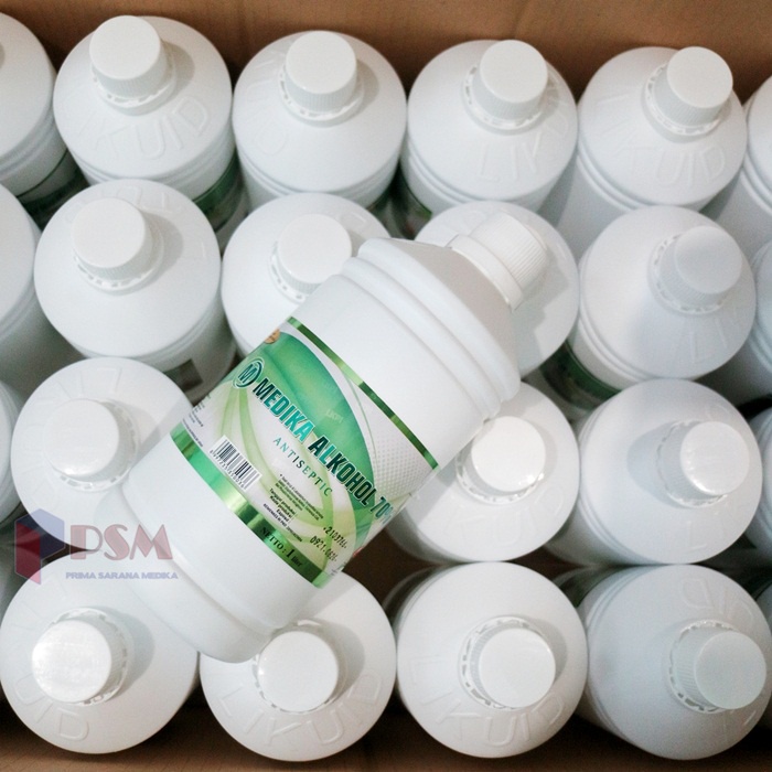 Medika Alkohol 70% 1Liter 1000ml / Alcohol Antiseptik Pembersih Luka