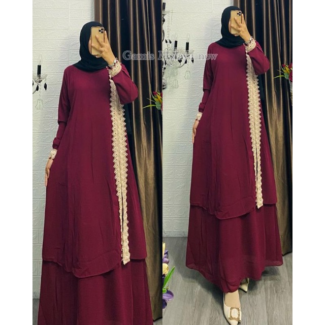 GAMIS MELAYU RENDA | GROSIR PAKAIAN WANITA MUSLIM TERMURAH MEDAN