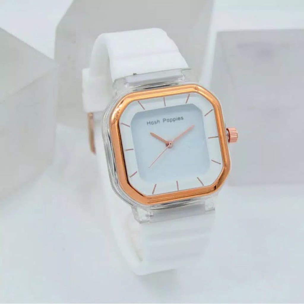 Murmerofficial New Jam Wanita Hosh Poppies Kotak Rubber Crono off Type HP60 JT036