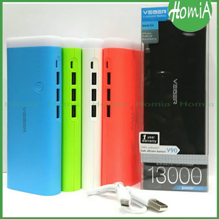 Powerbank Original Veger 13000 Mah Model V90