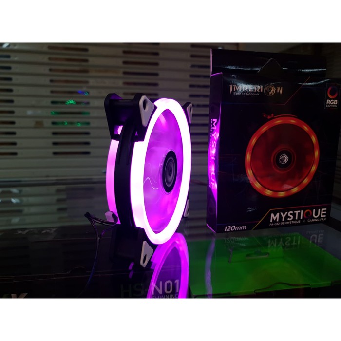 Fan Casing 12cm Imperion MYSTIQUE with LED RING Auto RGB Gaming Fan Case IMPERION