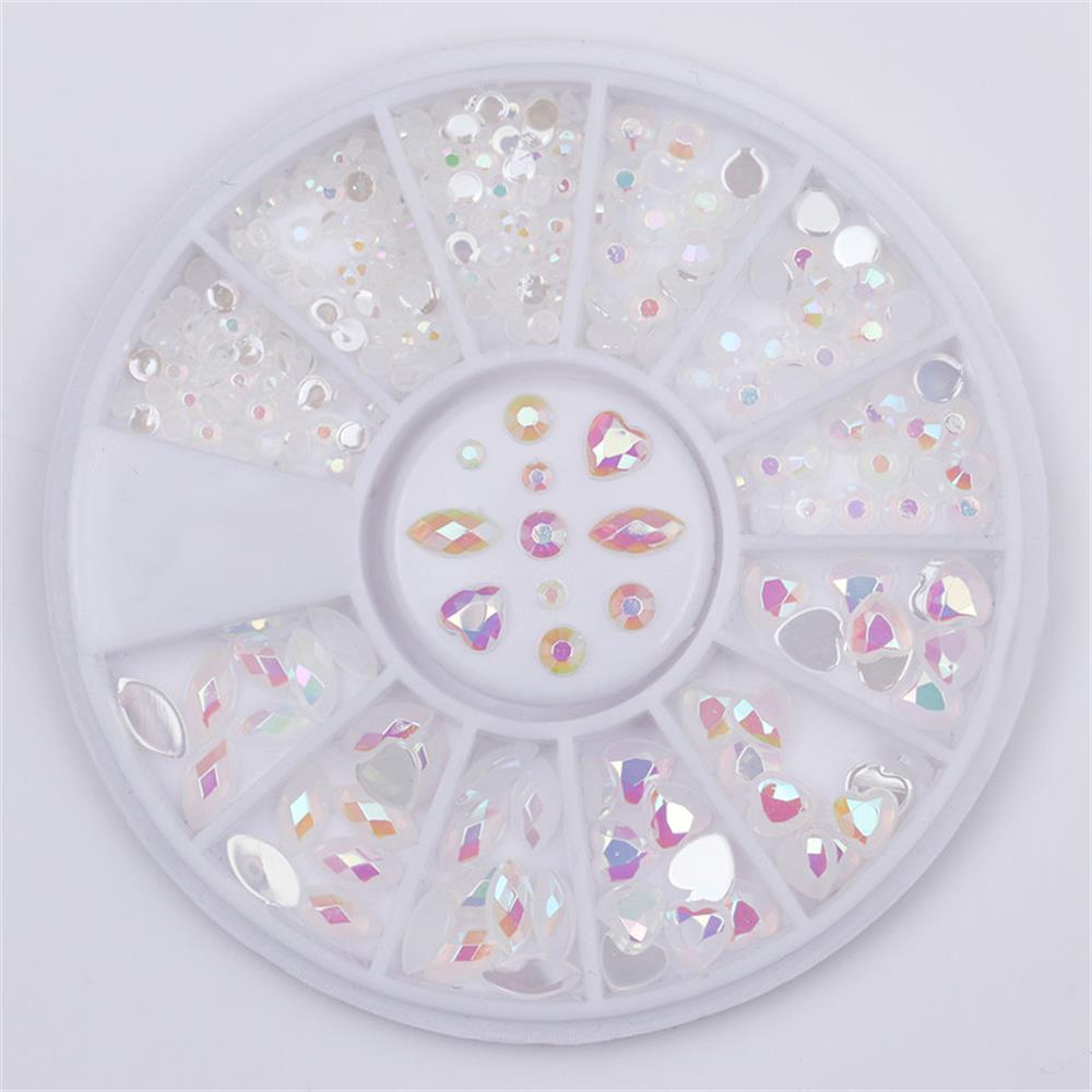 CHOOKYY Nail Art Berlian Imitasi 3D Berbentuk Datar Tetesan Air Manicure Decor