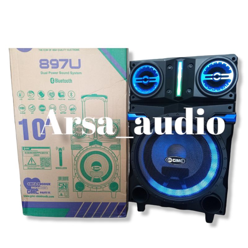 SPEAKER GMC 897U SPEAKER TROLLY SPEAKER MITTING SPEAKER BLUETOOTH SPEAKER KOPER