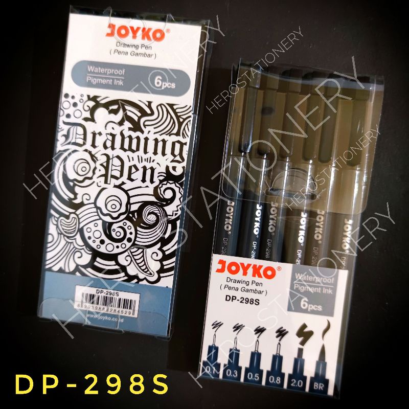 

Drawing pen pena gambar waterproof joyko set DP-298S