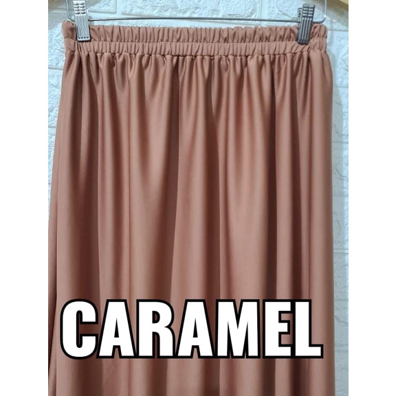 ROK KERJA WANITA POLOS BASIC ROK HYGET SUPER PREMIUM POLOS /ROK POLOS HYGET PREMIUM  / ROK BASIC HYGET PREMIUM-Caramel