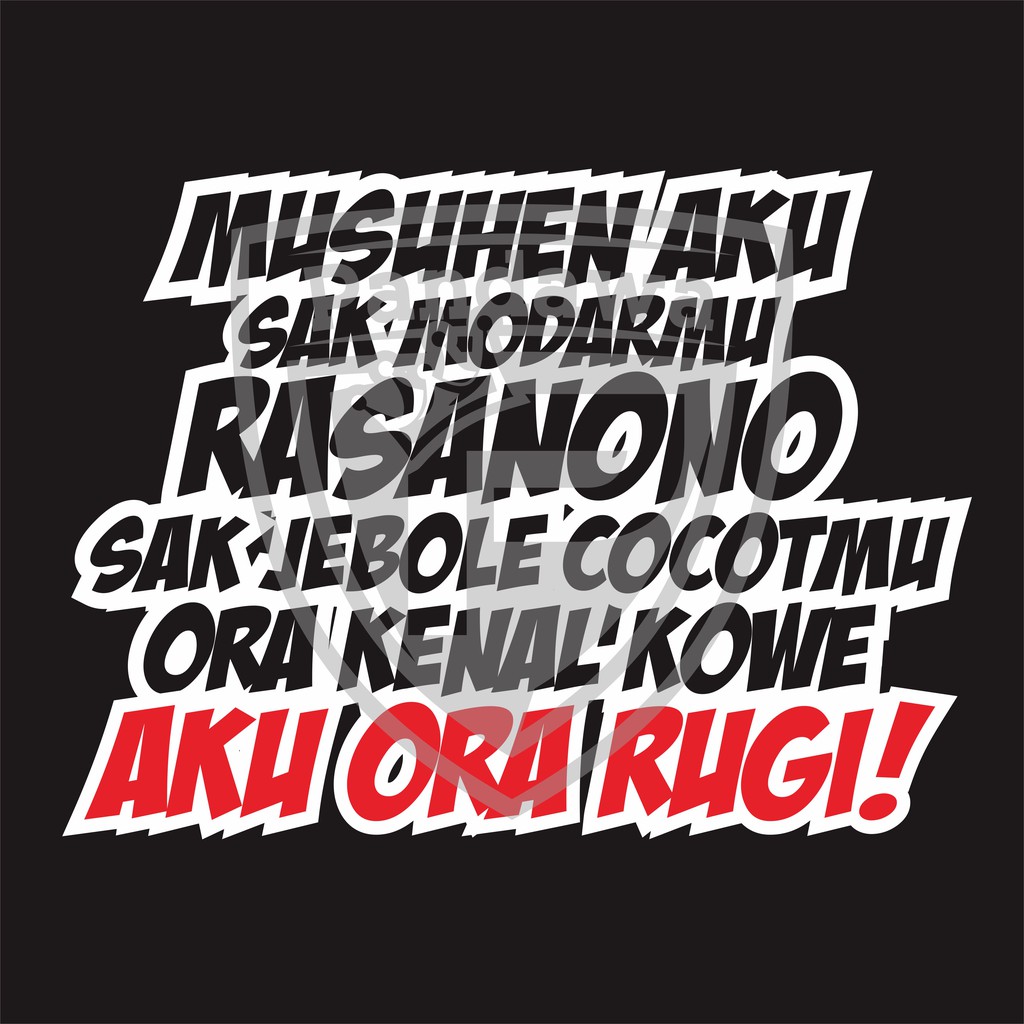 STICKER CUTTING CUSTOM KATA MOTIFASI /LUCU UNTUK MOBIL TRUK L300 PICKUP